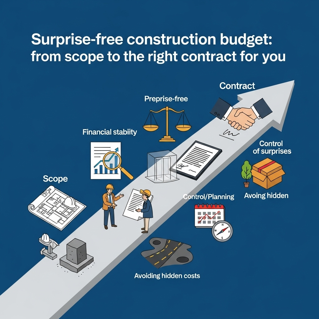 Orçamento de obra sem surpresas: do escopo ao contrato certo para você